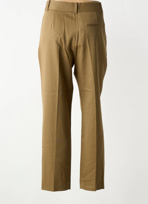 Pantalon drept țesătură poplin mărime normală verde MASSCOB femme