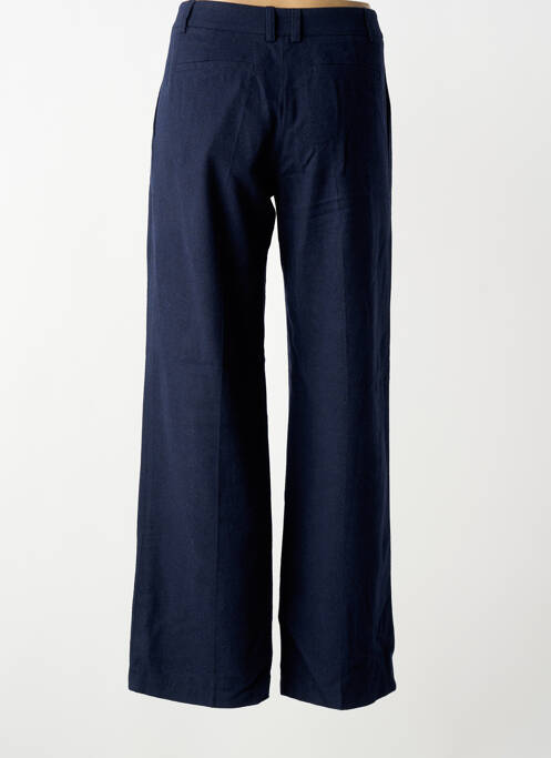 Pantalon larg închidere cu fermoar sub clapetă cu cârlig mărime normală albastru MODETROTTER femme