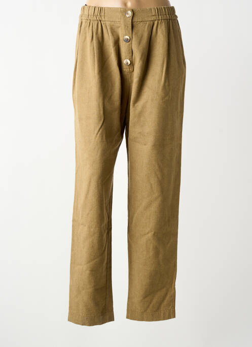 Pantalon larg mărime normală mărime normală verde FORTE-FORTE femme