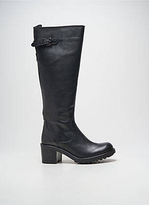 Cizme țesătură satinată toc de 4 la 6 cm negru NGY femme