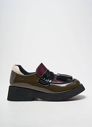 Mocasini material neted toc de 4 la 6 cm verde NOA HARMON femeie
