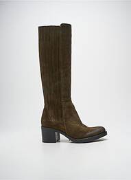 Cizme nubuc toc de 4 la 6 cm verde FRU.IT femme