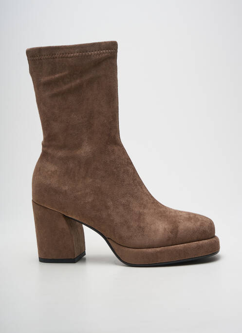 Botine/ghete toc pătrat toc de 7 la 9 cm maro NOA HARMON femme