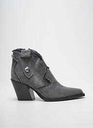 Botine/ghete vârf ascuțit toc de 7 la 9 cm gri FRU.IT femme