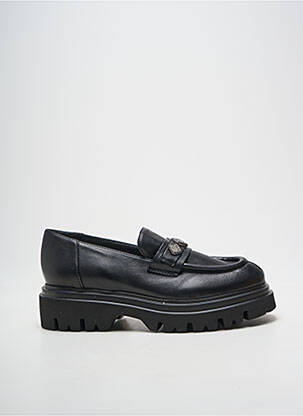 Mocasini țesătură satinată toc de 4 la 6 cm negru FRU.IT femeie