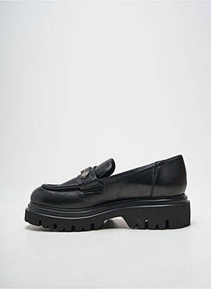 Mocasini țesătură satinată toc de 4 la 6 cm negru FRU.IT femeie