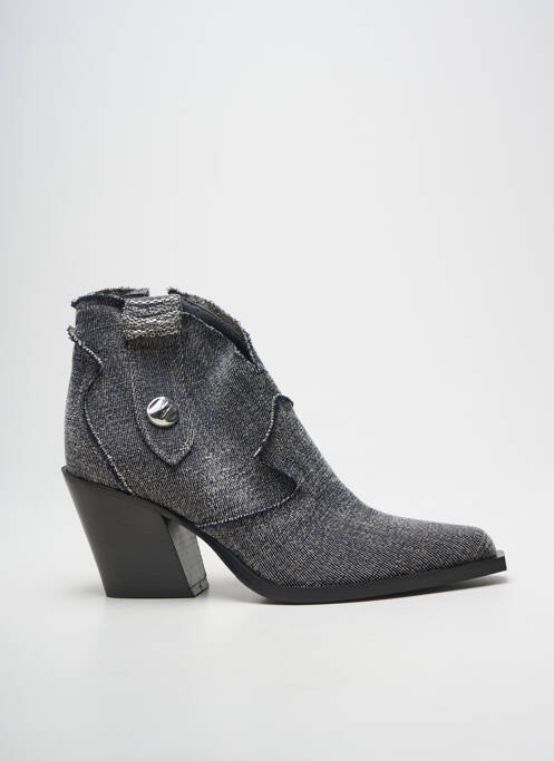 Botine/ghete vârf ascuțit toc de 7 la 9 cm gri FRU.IT femme