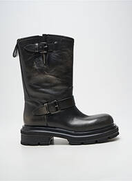 Botine/ghete țesătură satinată toc de 4 la 6 cm negru ELENA IACHI femeie