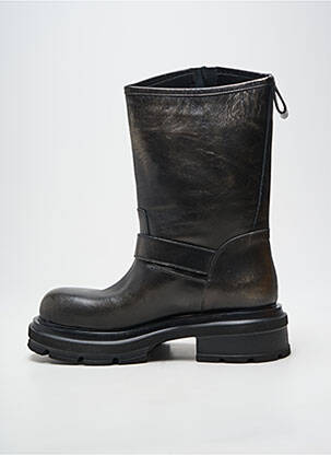 Botine/ghete țesătură satinată toc de 4 la 6 cm negru ELENA IACHI femeie