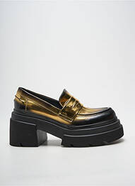 Mocasini material neted toc de 7 la 9 cm auriu ELENA IACHI femeie