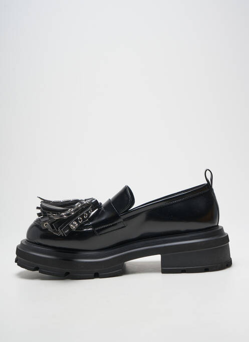 Mocasini material neted toc de 4 la 6 cm negru ELENA IACHI femme