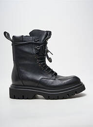 Botine/ghete țesătură satinată toc plat până la 3 cm negru FRU.IT femme