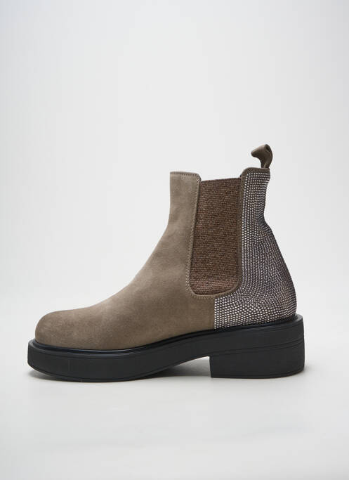 Botine/ghete nubuc toc de 4 la 6 cm gri FRU.IT femme