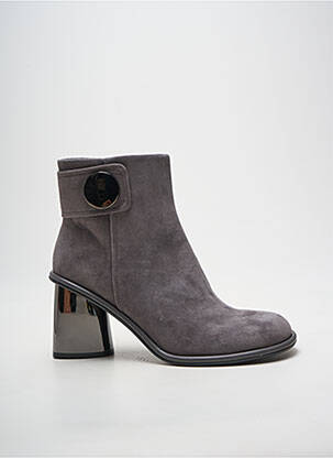 Botine/ghete toc pătrat toc de 7 la 9 cm gri JEANNOT femme