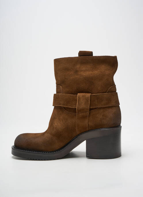 Botine/ghete toc pătrat toc de 4 la 6 cm maro ELENA IACHI femme