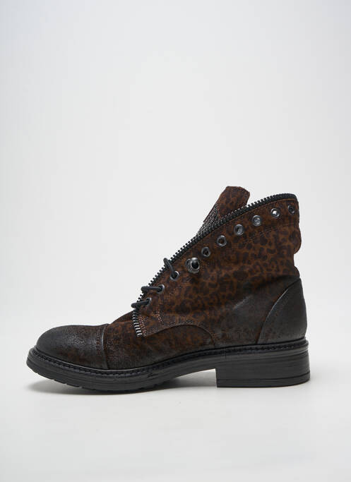 Botine/ghete toc mic toc plat până la 3 cm maro FRU.IT femme