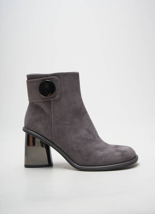 Botine/ghete toc pătrat toc de 7 la 9 cm gri JEANNOT femme