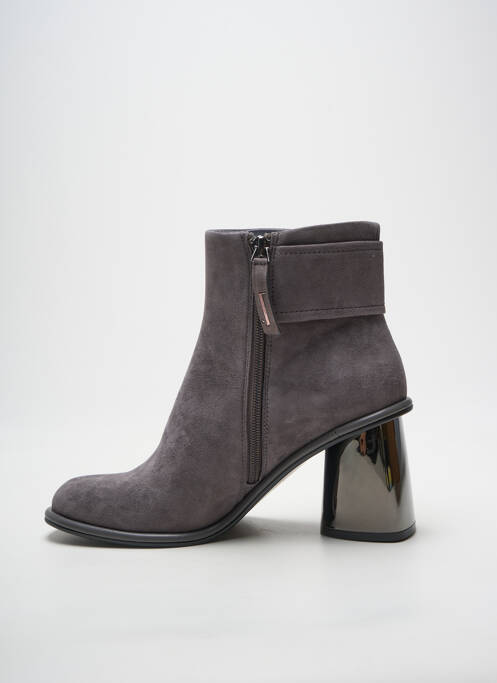 Botine/ghete toc pătrat toc de 7 la 9 cm gri JEANNOT femme