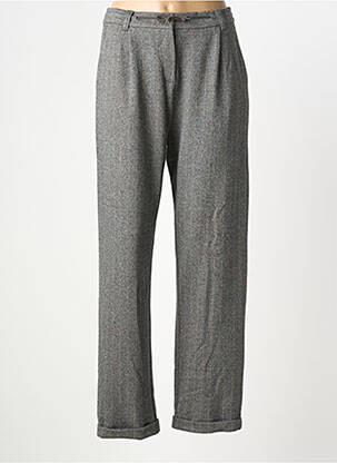 Pantalon larg închidere cu fermoar sub clapetă cu nasturi mărime normală gri GOODMATCH femme