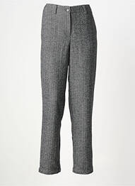 Pantalon drept închidere cu fermoar sub clapetă cu nasturi mărime normală gri BELLA JONES femme