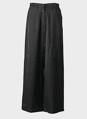 Pantalon larg închidere cu fermoar sub clapetă cu nasturi mărime normală negru FORTE-FORTE femme