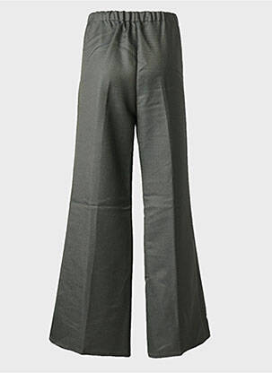 Pantalon larg închidere cu fermoar sub clapetă cu cârlig mărime normală verde FORTE-FORTE femeie