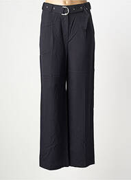 Pantalon larg țesătură poplin albastru ROSEANNA femme