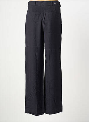 Pantalon larg țesătură poplin albastru ROSEANNA femeie