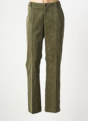 Pantalon drept închidere cu fermoar sub clapetă cu nasturi mărime normală verde MKT STUDIO femme