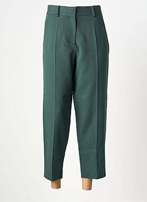 Pantalon 7/8 închidere cu fermoar sub clapetă cu cârlig mărime normală verde MARGAUX LONNBERG femeie
