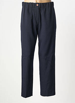 Pantalon drept închidere cu fermoar sub clapetă cu nasturi mărime normală albastru ALYSI femme