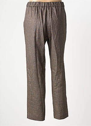 Pantalon drept talie elastică mărime normală maro DIEGA femeie