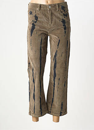 Pantalon 7/8 elasticitate mărime normală verde MKT STUDIO femme