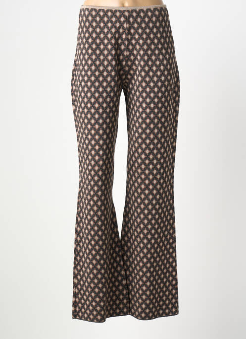 Pantalon drept elasticitate mărime normală maro MALIPARMI femme