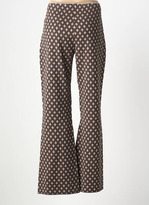 Pantalon drept elasticitate mărime normală maro MALIPARMI femme