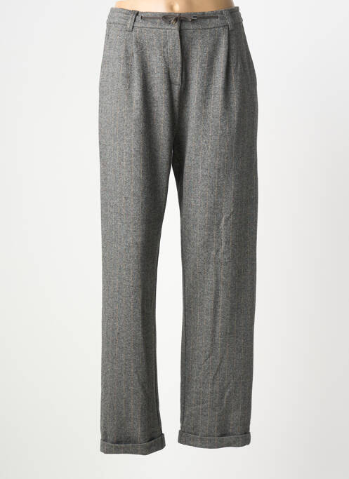 Pantalon larg închidere cu fermoar sub clapetă cu nasturi mărime normală gri GOODMATCH femme