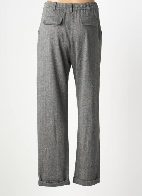 Pantalon larg închidere cu fermoar sub clapetă cu nasturi mărime normală gri GOODMATCH femme