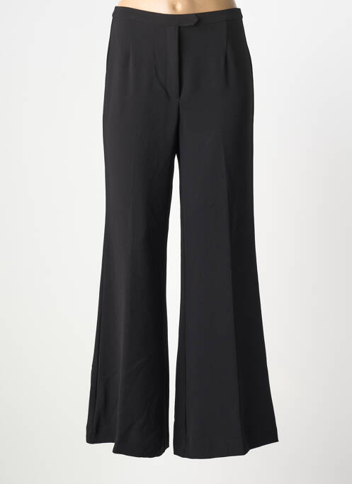 Pantalon larg țesătură crep mărime normală negru MALIPARMI femme