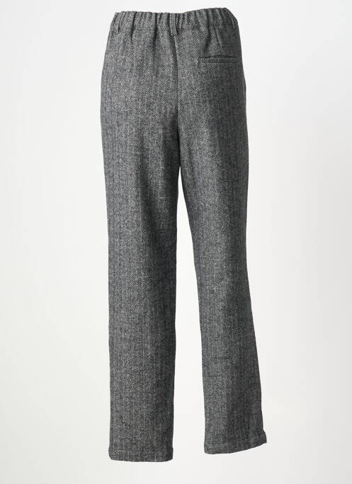 Pantalon drept închidere cu fermoar sub clapetă cu nasturi mărime normală gri BELLA JONES femme