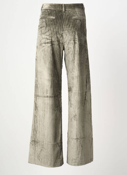 Pantalon larg închidere cu fermoar sub clapetă cu cârlig mărime normală verde GOODMATCH femme