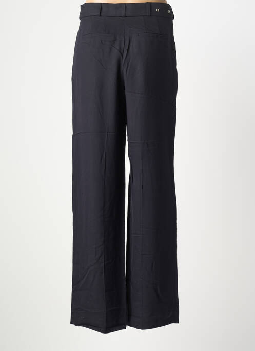 Pantalon larg țesătură poplin albastru ROSEANNA femme