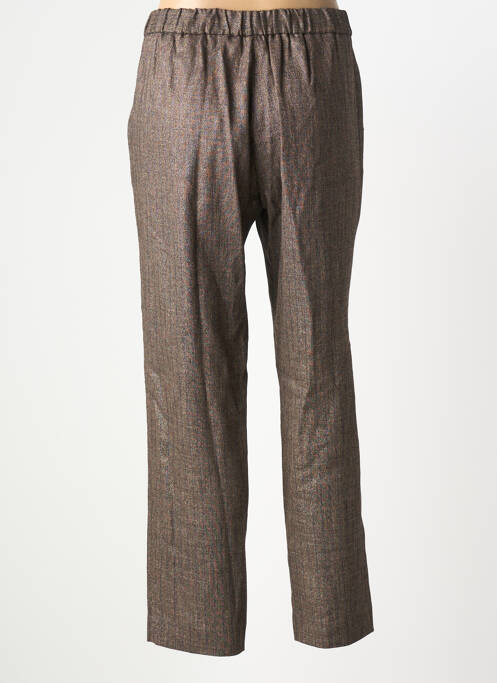 Pantalon drept talie elastică mărime normală maro DIEGA femme