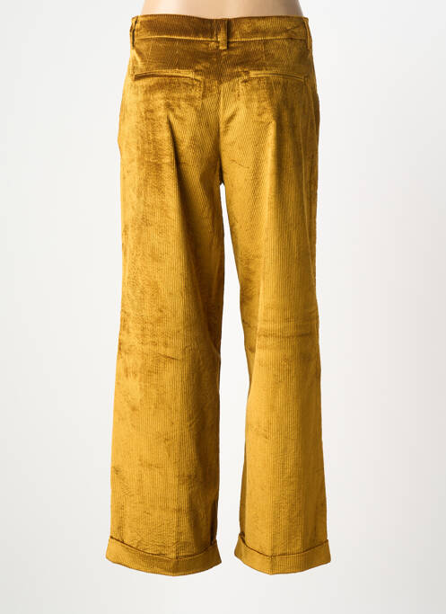 Pantalon drept închidere cu fermoar sub clapetă cu nasturi mărime normală galben MOMONI femme