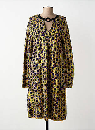 Rochie pulover guler rotund mâneci lungi negru SIYU femme