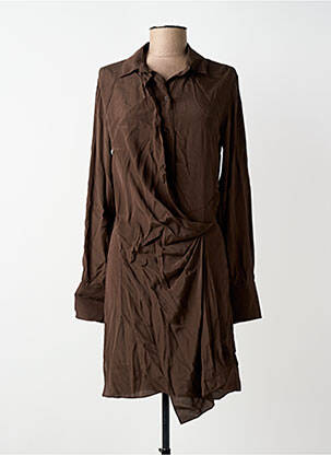 Rochie scurtă mâneci lungi mâneci lungi maro VANESSA BRUNO femme