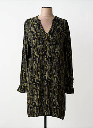 Rochie scurtă mâneci lungi mâneci lungi verde FIVE femme