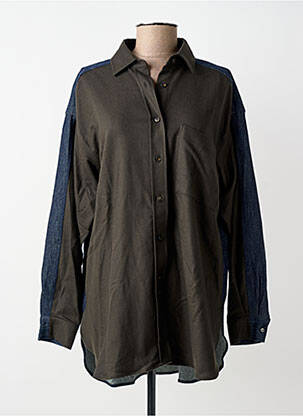 Cămașă croială dreaptă mâneci lungi verde CLOSED femme