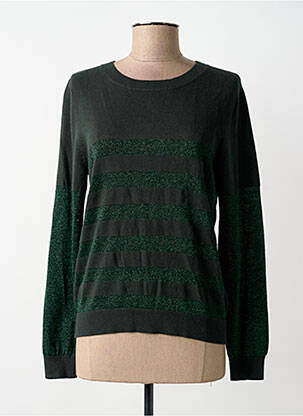Pulover croială cambrată mâneci lungi verde BELLEROSE femeie