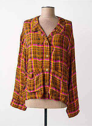 Cămașă țesătură crep mâneci lungi portocaliu ATTIC AND BARN femme