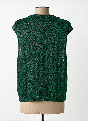 Pulover croială dreaptă mâneci scurte verde LEON & HARPER femeie